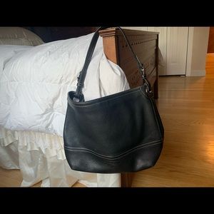 Black Coach Purse - Large bucket tote style